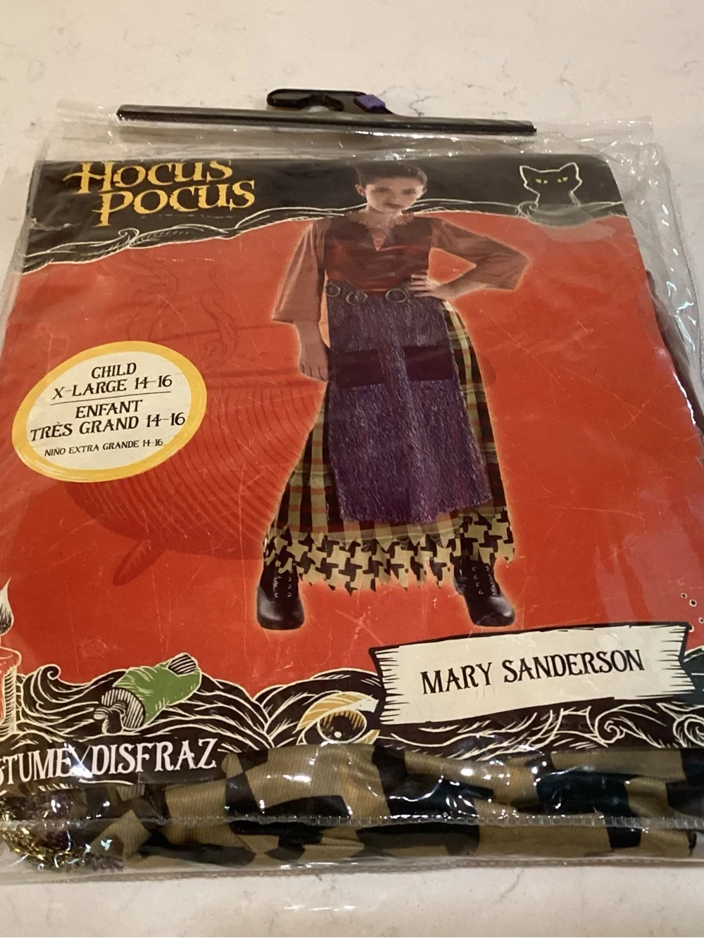 Disney Hocus Pocus Mary Sanderson Costume - Red, Black, Purple